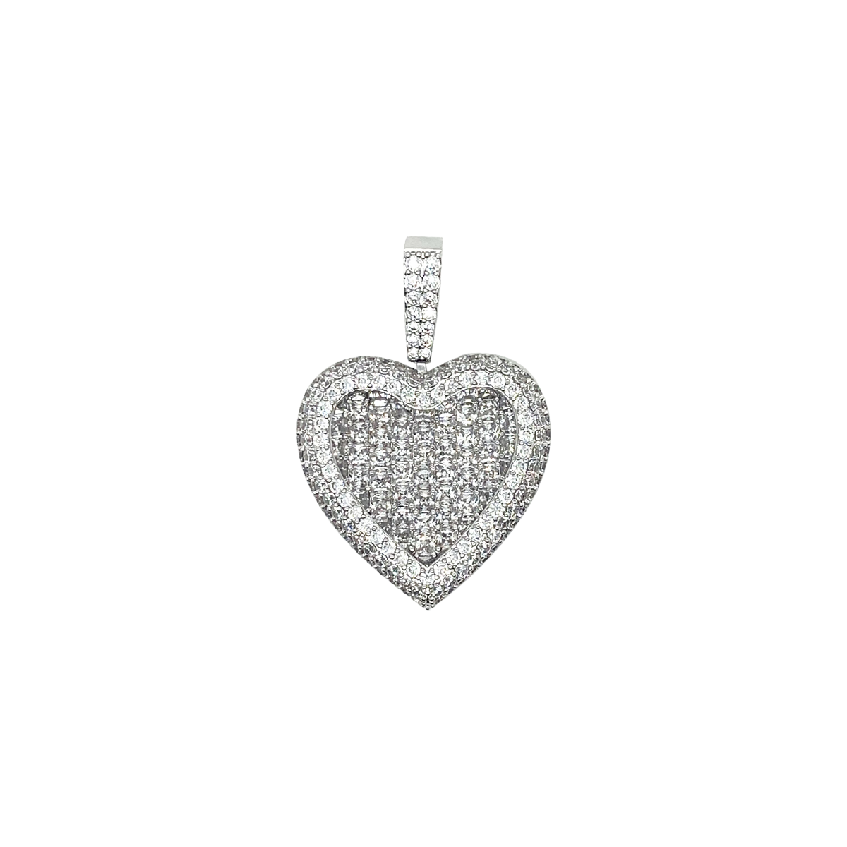Womens MAS Diamond Baguette Heart