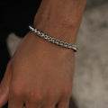 GLD Men Palm Chain Bracelet in White Gold- 6mm