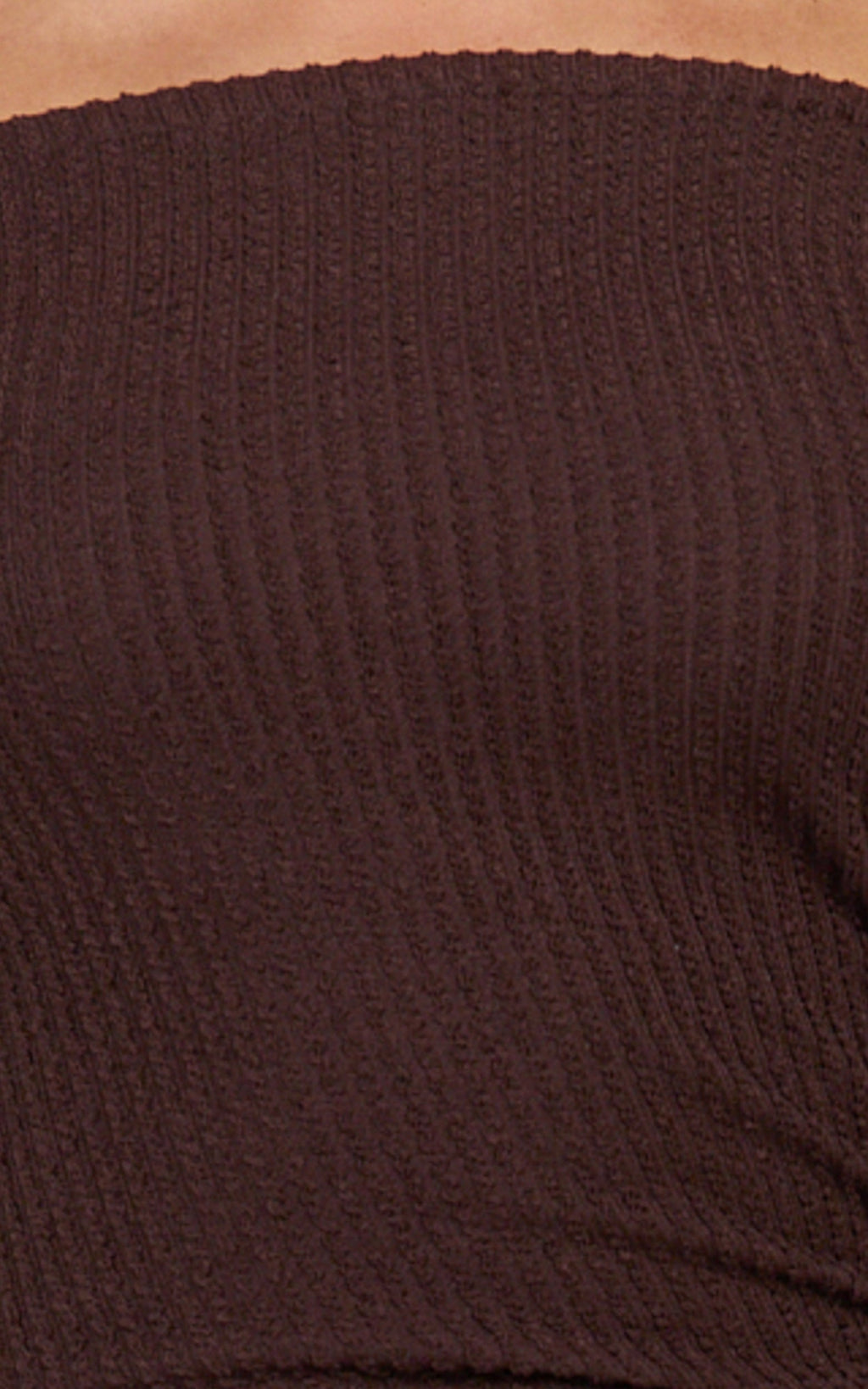 Ayla Maxi Dress - Off Shoulder Flared Sleeve Bodycon Dress in Chocolate