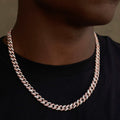 GLD PROMO Diamond Cuban Chain in Rose/White Gold - 8.5mm
