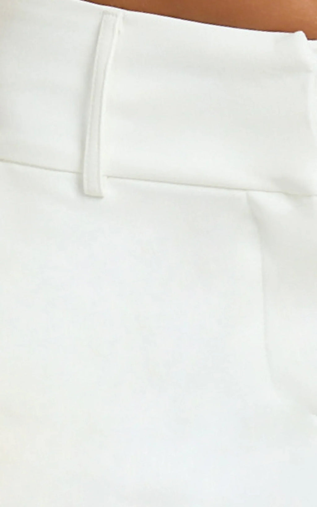 Elliot Pants - Mid Rise Pinstripe Bootleg Pants in Cream Plain