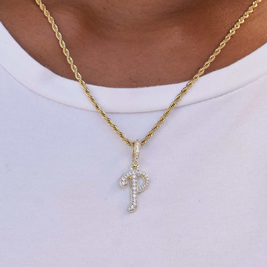 GLD Women Philadelphia Phillies Official MLB Micro Logo Pendant