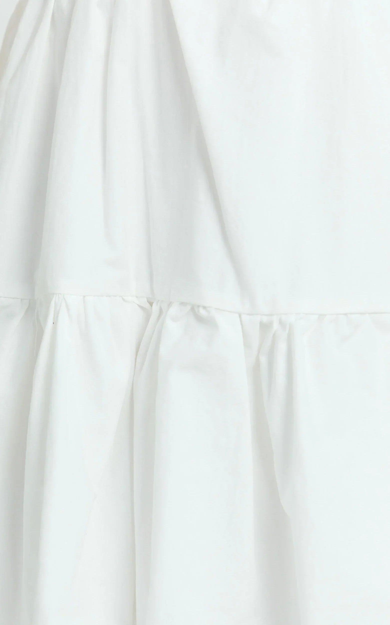 Miles Mini Dress - Ruffle Sleeve Tiered Dress in White