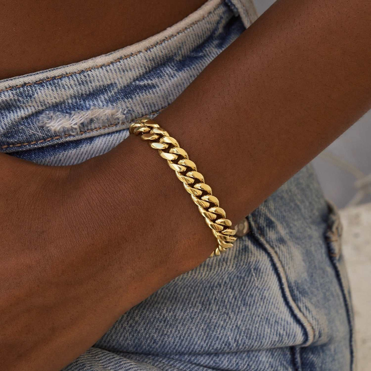GLD PROMO - WOMEN Miami Cuban Link Bracelet - 8mm