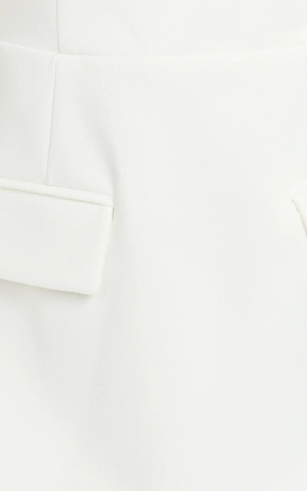 Carlson Mini Dress - High Neck Sleeve Cocoon Skirt Dress in White