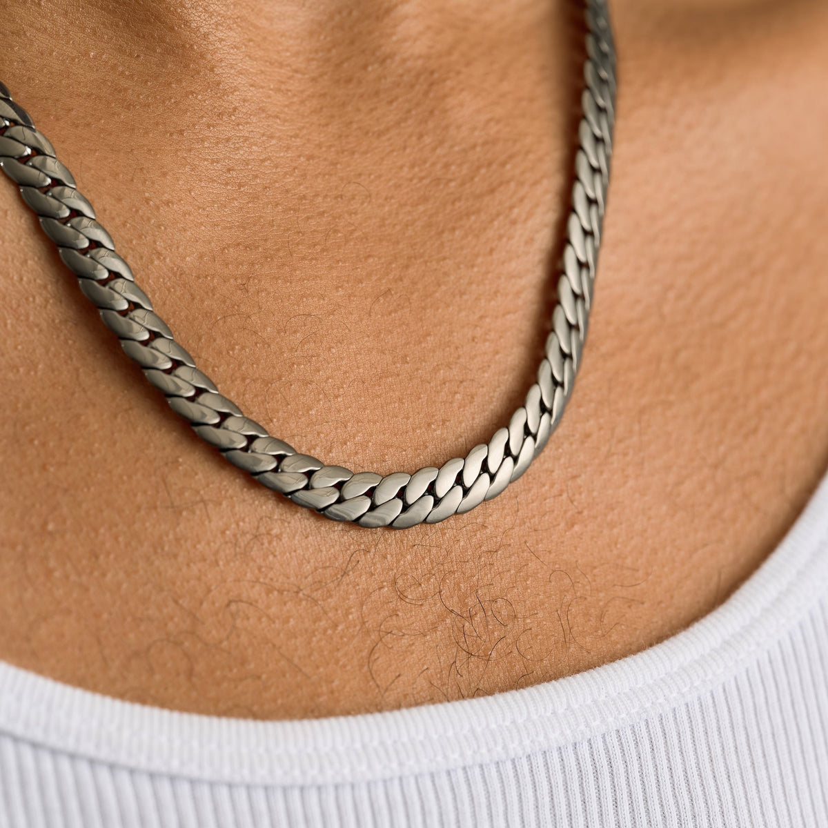 GLD Men South Beach Cuban Chain in Black - 8mm