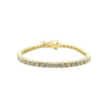 GLD Men Men's Moissanite Diamond Tennis Bracelet in Yellow Gold Vermeil- 3mm