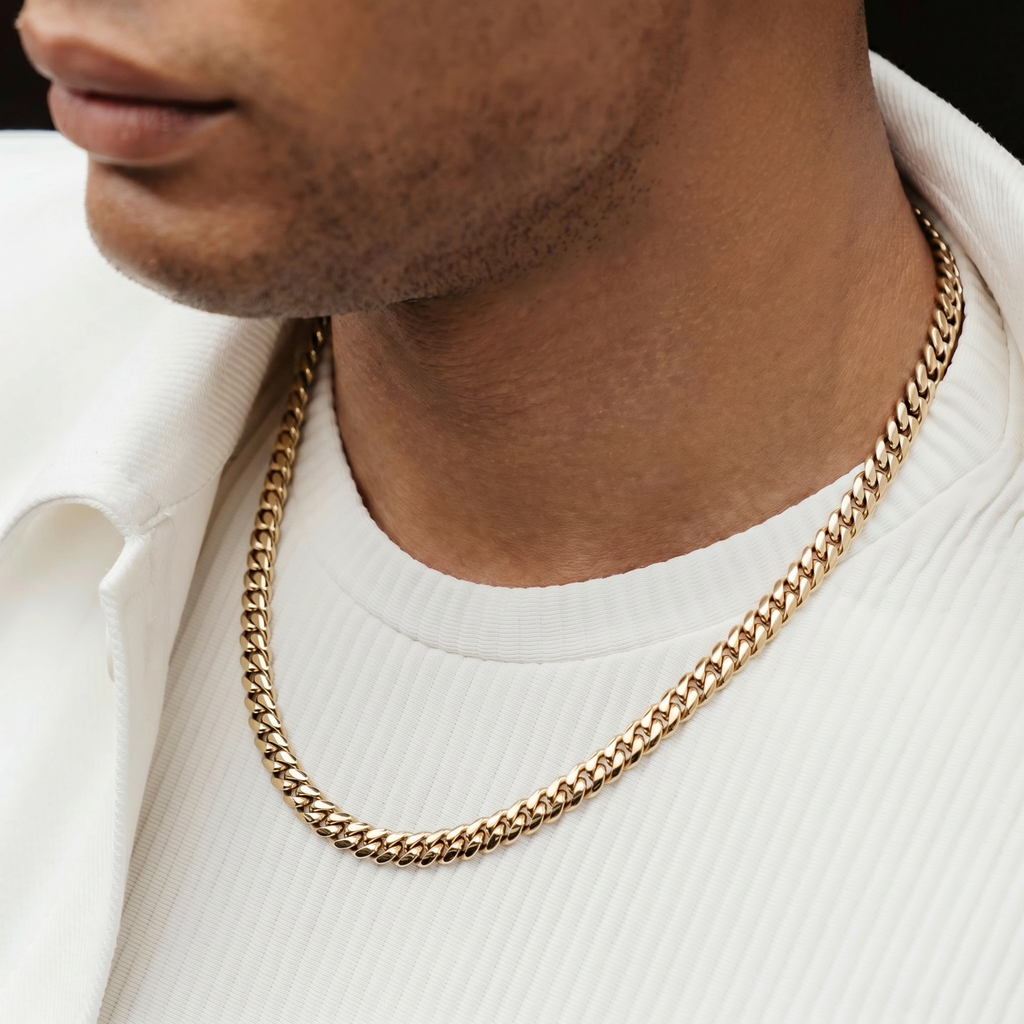 GLD PROMO Miami Cuban Link Chain in Yellow Gold - 8mm