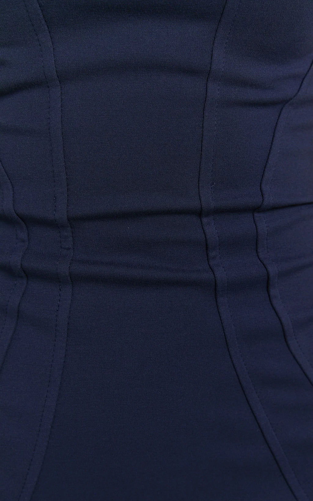 Oriella Maxi Dress - Panelled Thigh Split Strapless Dress in Navy