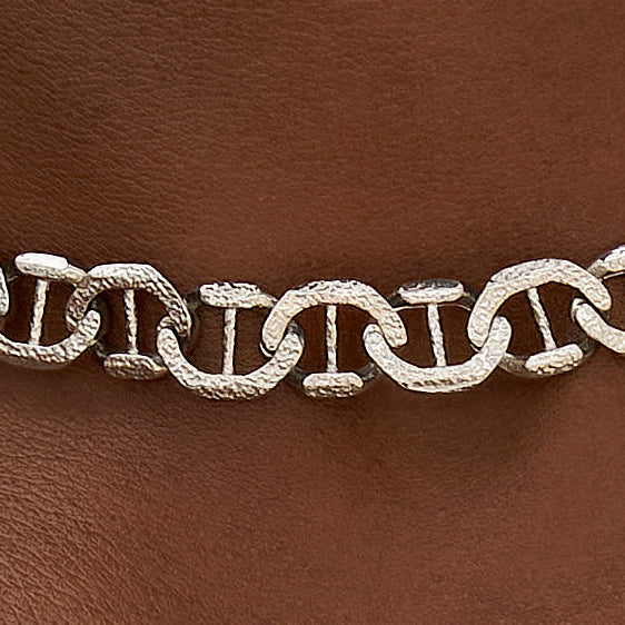 GLD Men Adjustable Mariner Chain in White Gold - 9MM