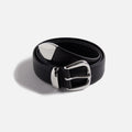 Anderson's Tanned Leather Black Belt With Metal Tip And Keeper - Black