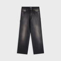 Auralee Product Dyed Organic Cotton Duck Painter Pants - Faded Black