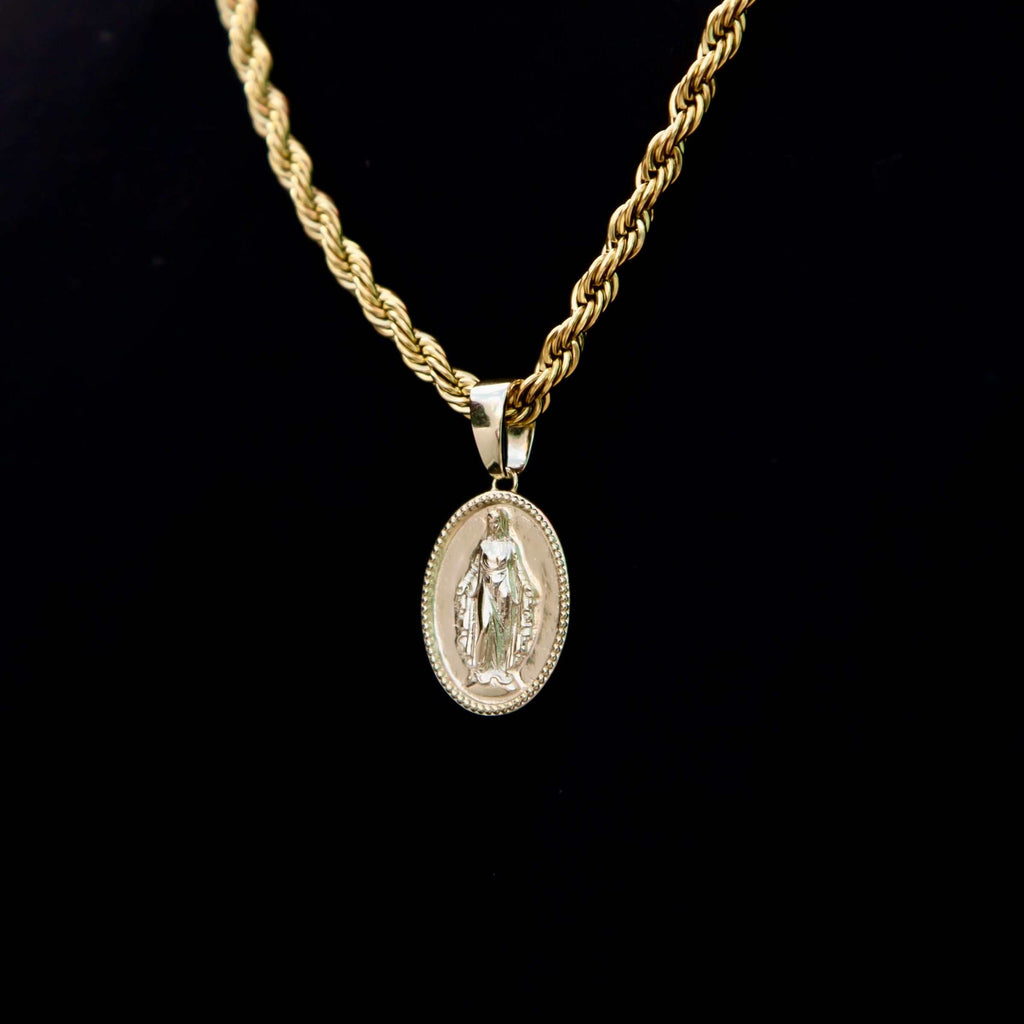 GLD Men Micro Lady of Guadalupe Pendant