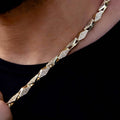 GLD Men Iced Triangle Chain in Yellow Gold