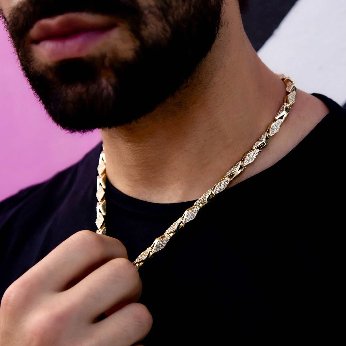 GLD PROMO Iced Triangle Chain