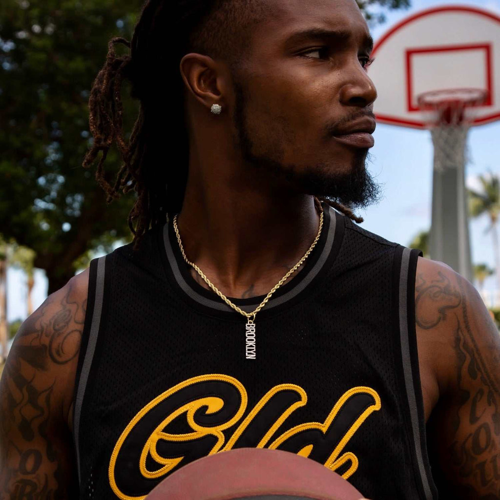 GLD PROMO Brooklyn Nets Wordmark Pendant
