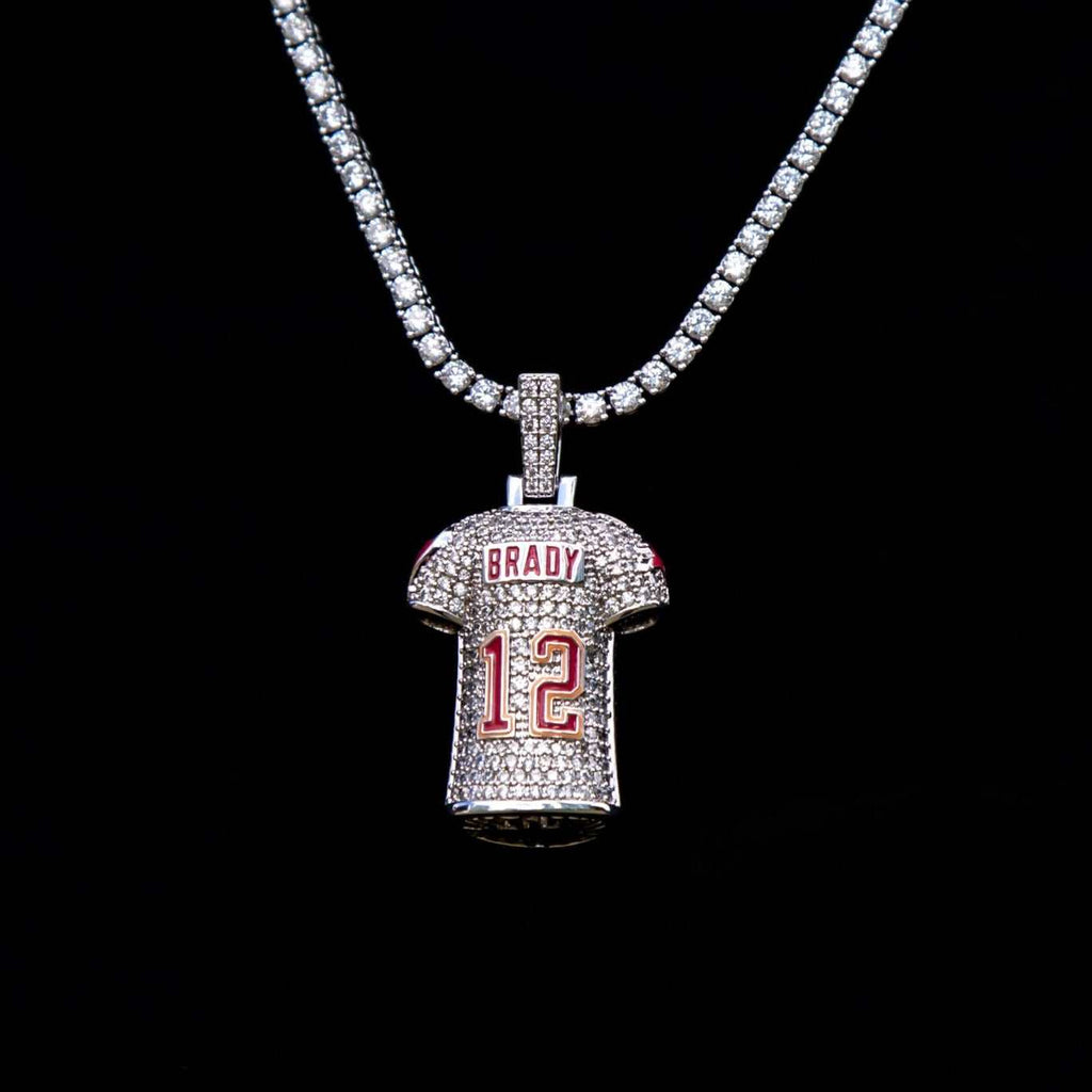 GLD PROMO Tampa Bay Buccaneers Tom Brady Jersey Pendant