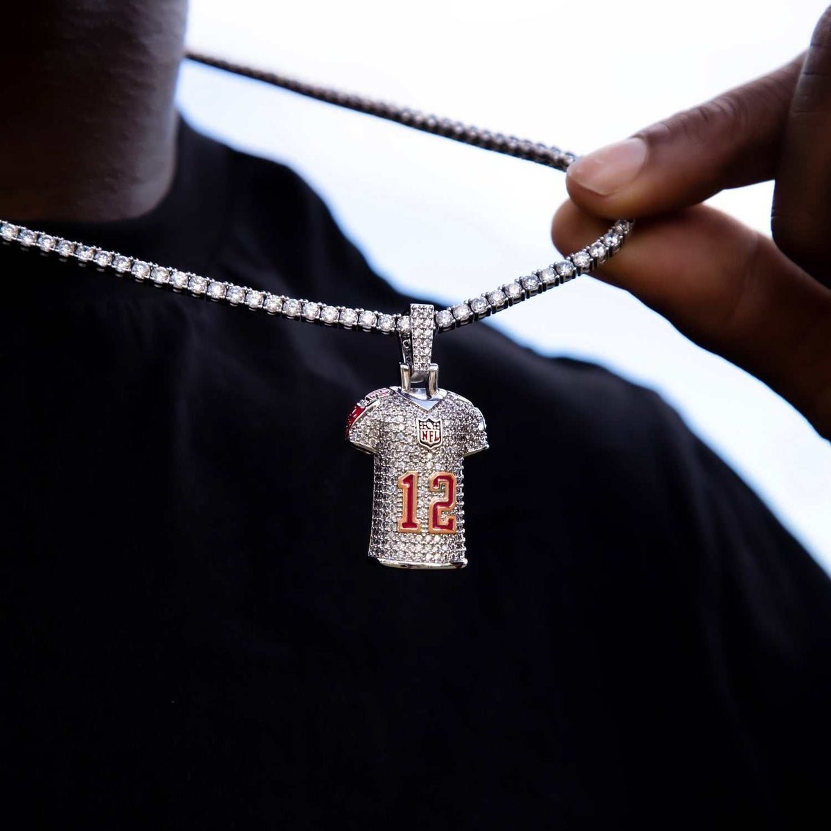 GLD PROMO Tampa Bay Buccaneers Tom Brady Jersey Pendant