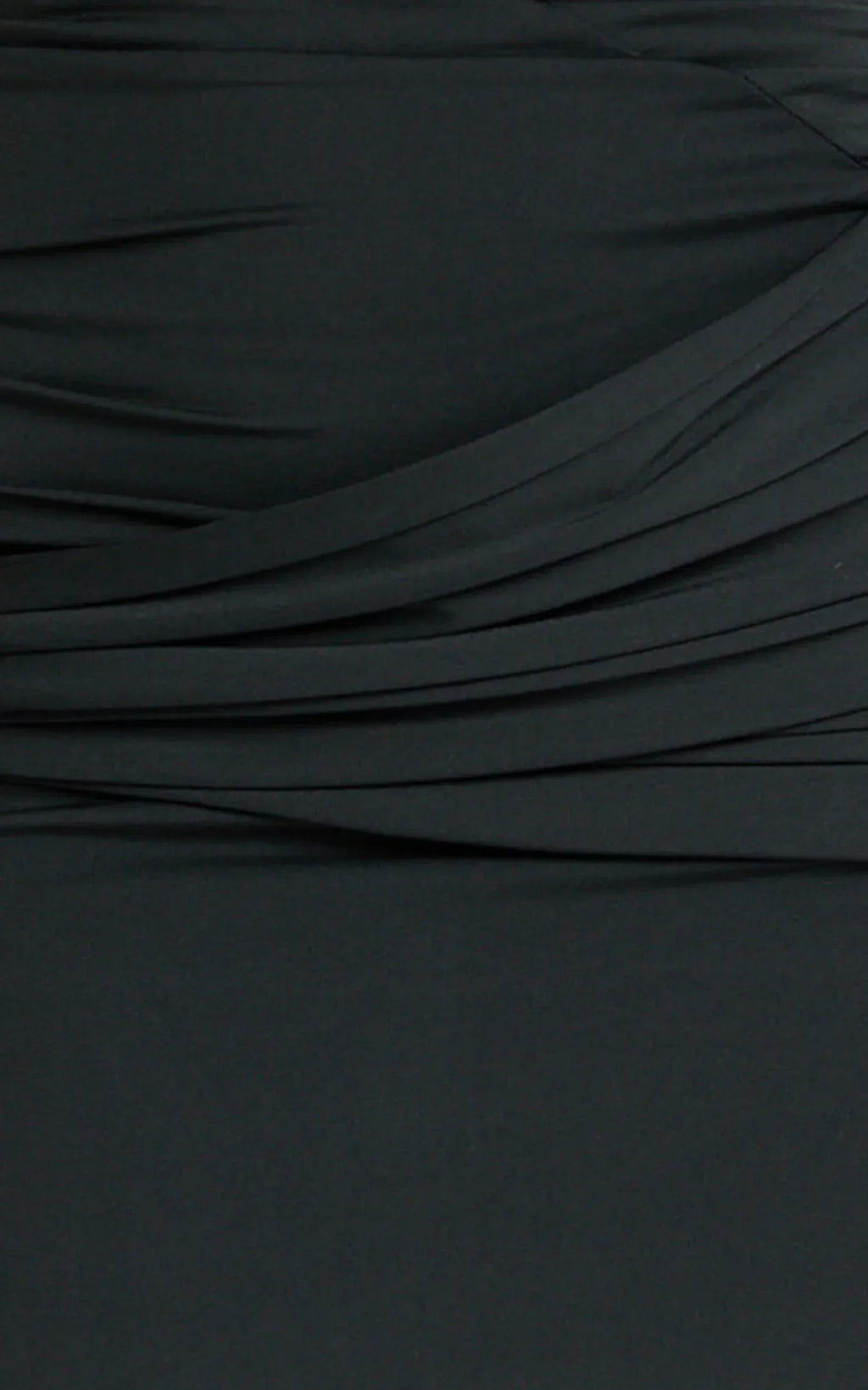 Ginny Maxi Dress - Asymmetric Neck Waist Tie Dress in Black