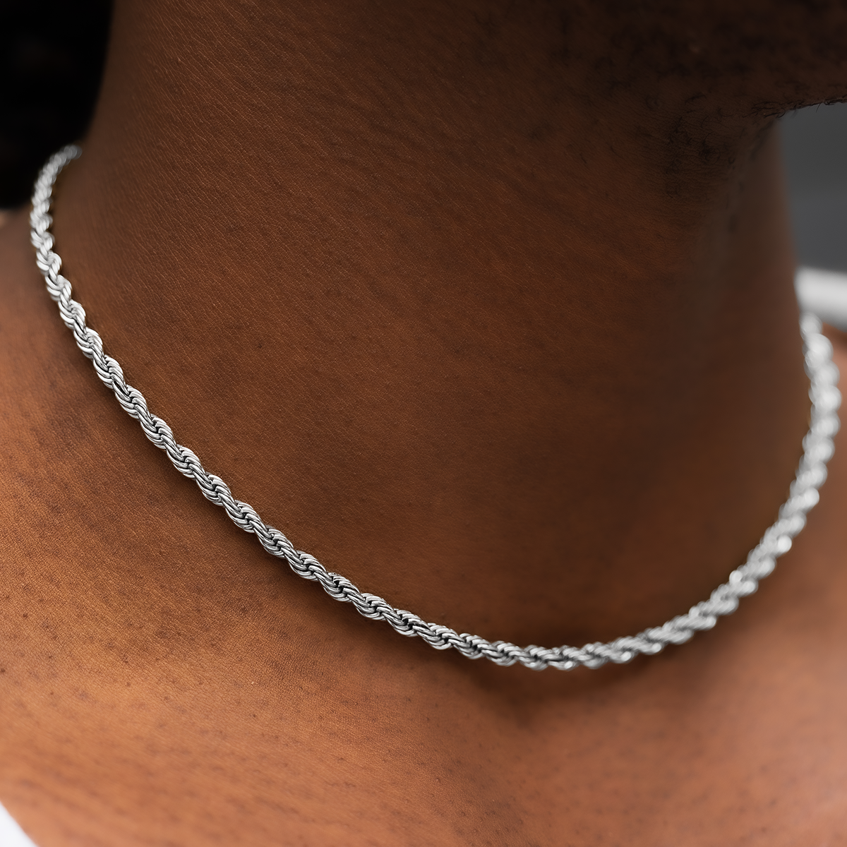 GLD PROMO Rope Chain in White Gold - 4mm