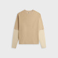 Adrian Cashmere Kai Double Layer top - Cream
