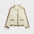 Acne Studios Horse Print Overshirt - White / Brown
