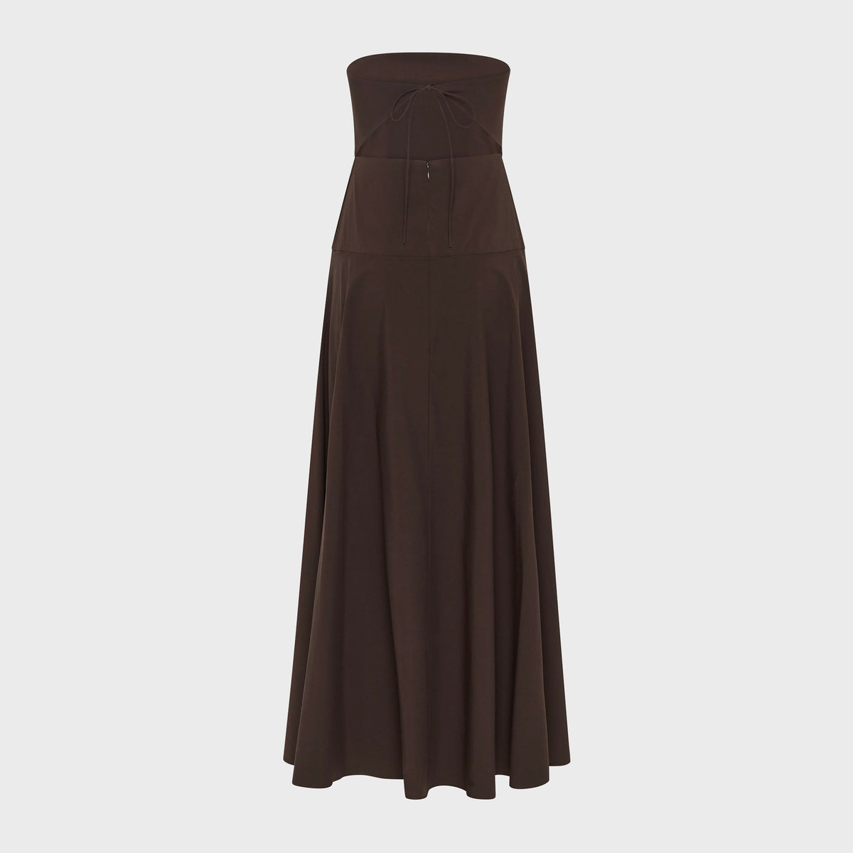 St. Agni Strapless Rouleau Dress - Bark