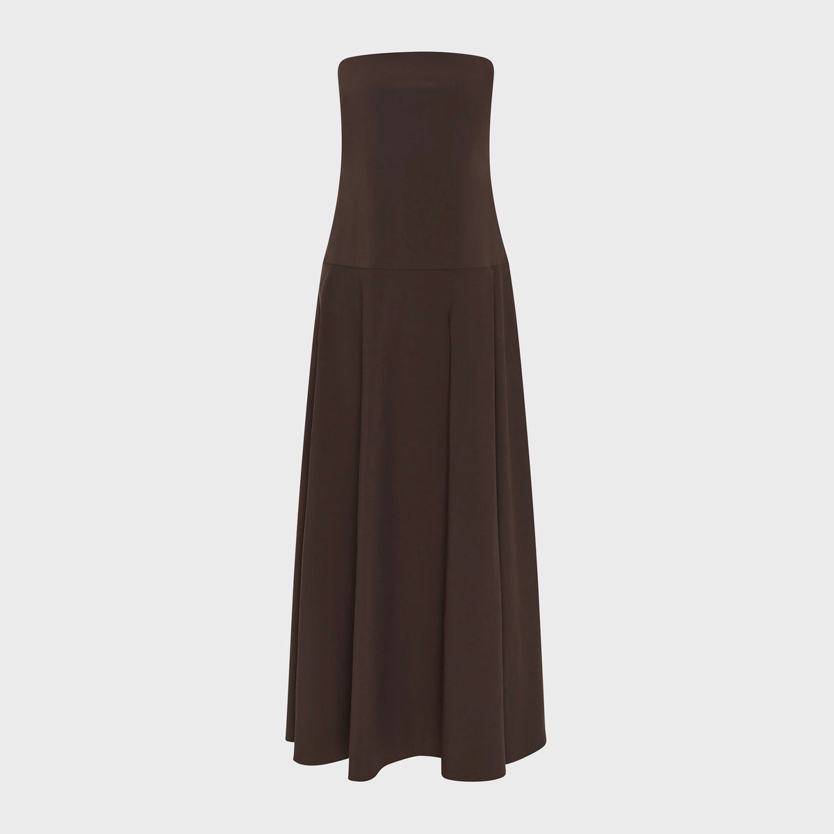 St. Agni Strapless Rouleau Dress - Bark