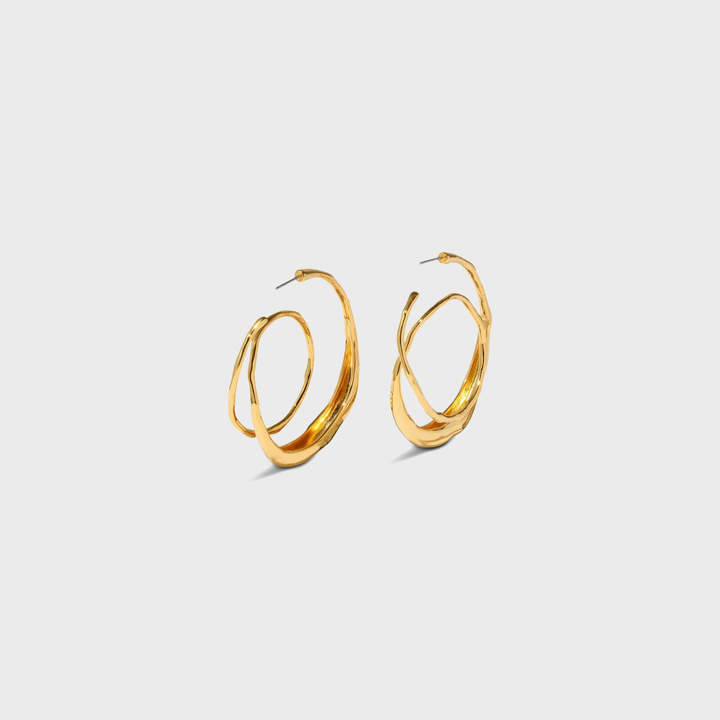Alexis Bittar Molten Gold Spiral Hoop Earrings - Gold
