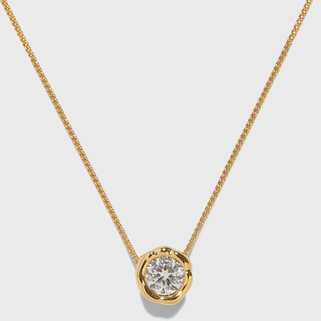 Alexis Bittar Asterales Cubic Zirconia Solitaire Necklace - Gold
