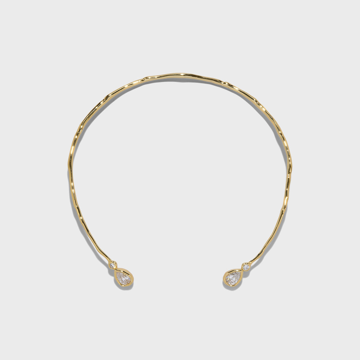 Alexis Bittar Asterales Gold Crystal Capped Skinny Collar Necklace - Gold