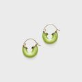 Anni Lu Petit Swell Hoop Earrings - Green Oasis