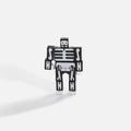 Areaware Cubebot Micro Skeleton - Black / White