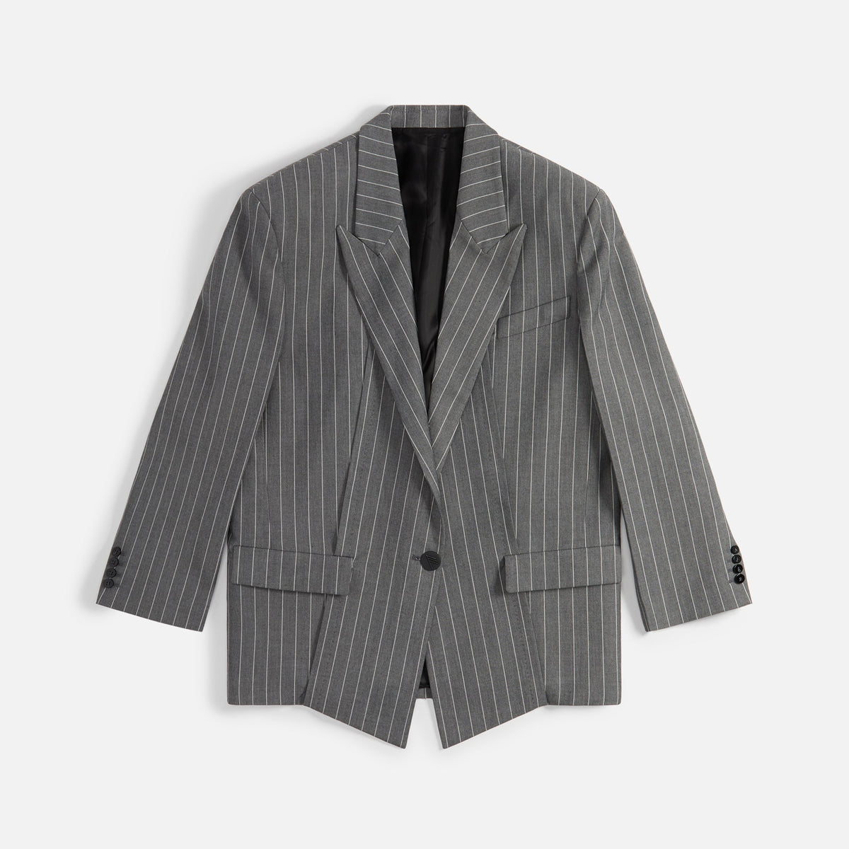 The Attico Glen Blazer - Grey and White