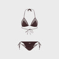 The Attico Bikini Set - Dark Brown