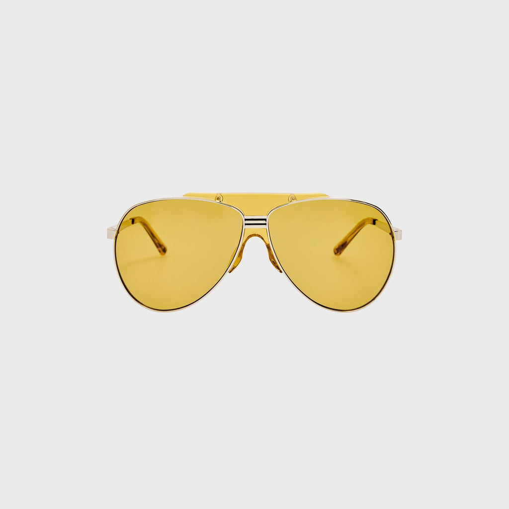 The Attico Amelia Sunglasses - Silver / Yellow