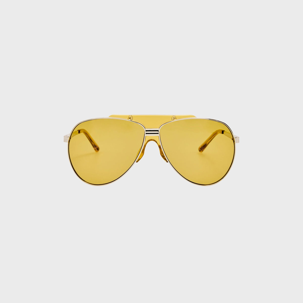The Attico Amelia Sunglasses - Silver / Yellow