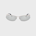 The Attico Charlotte Sunglasses - Matt Silver / Silver Mirror