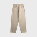 Auralee Wide Leg Twist Brown Cotton Jean - Light Gray