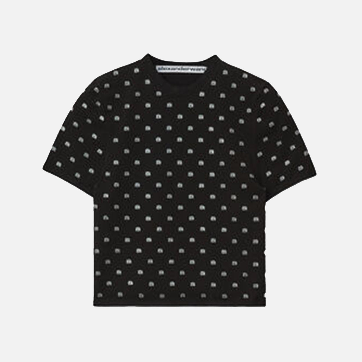Alexander Wang Crystal Logo Tee - Black