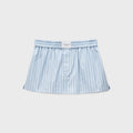 Alexander Wang Mid-Rise Mini Boxer Skort - Light Blue Stripe