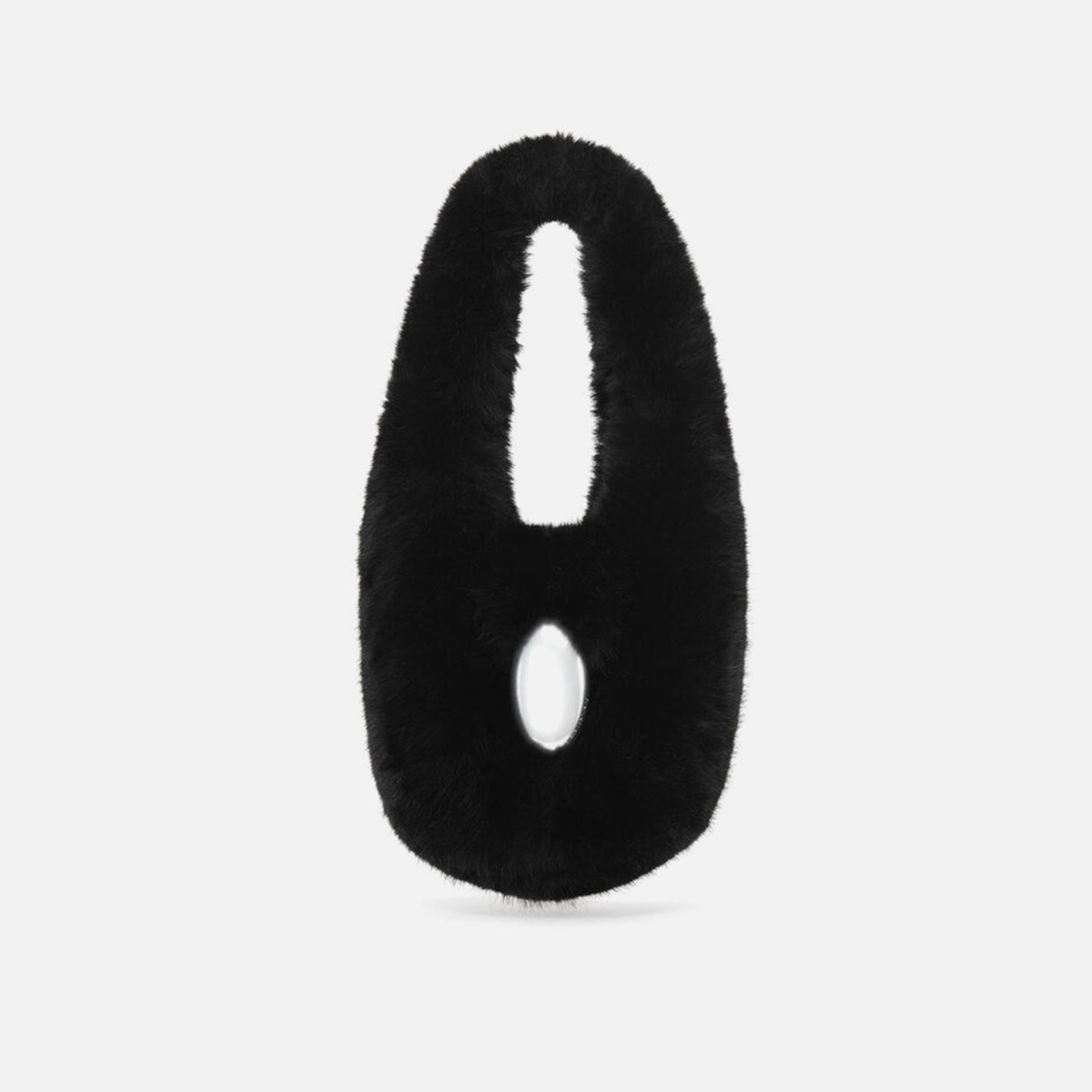 Alexander Wang Dome Slouchy Medium Hobo Faux Fur Bag - Black