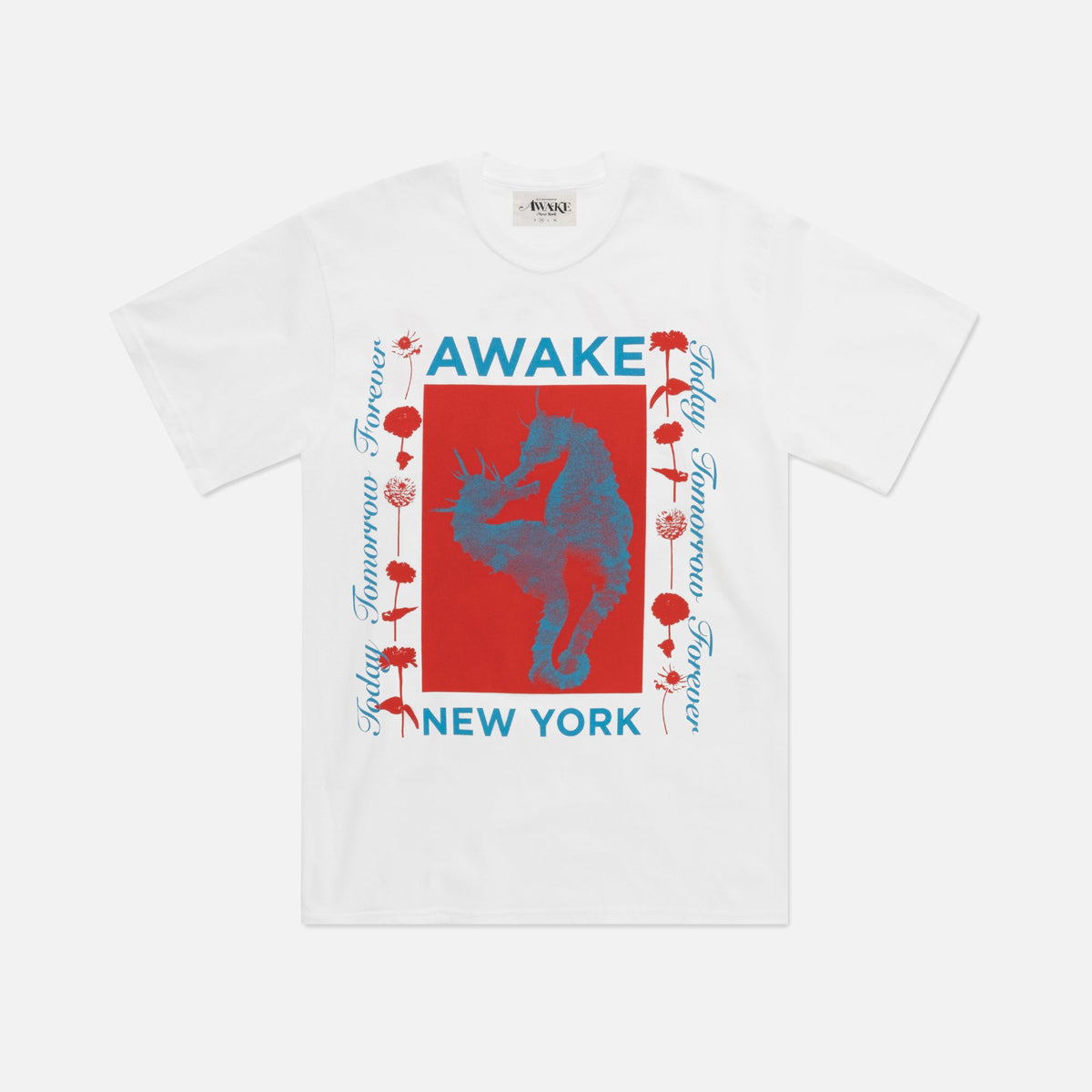 Awake Seahorse Tee - White