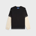 Awake NY Waffle Long Sleeve Shirt - Black