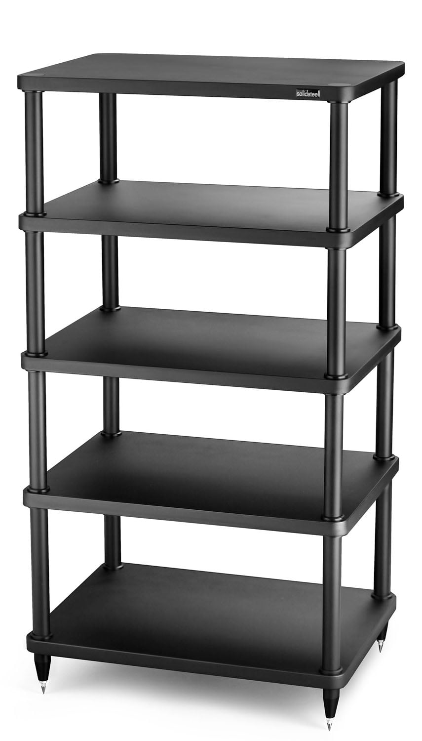 Solidsteel Black S3 Series 5 Shelf Audio Rack - S3-5BK - image 1