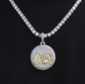 GLD Women Iced Atlanta Pendant in White Gold