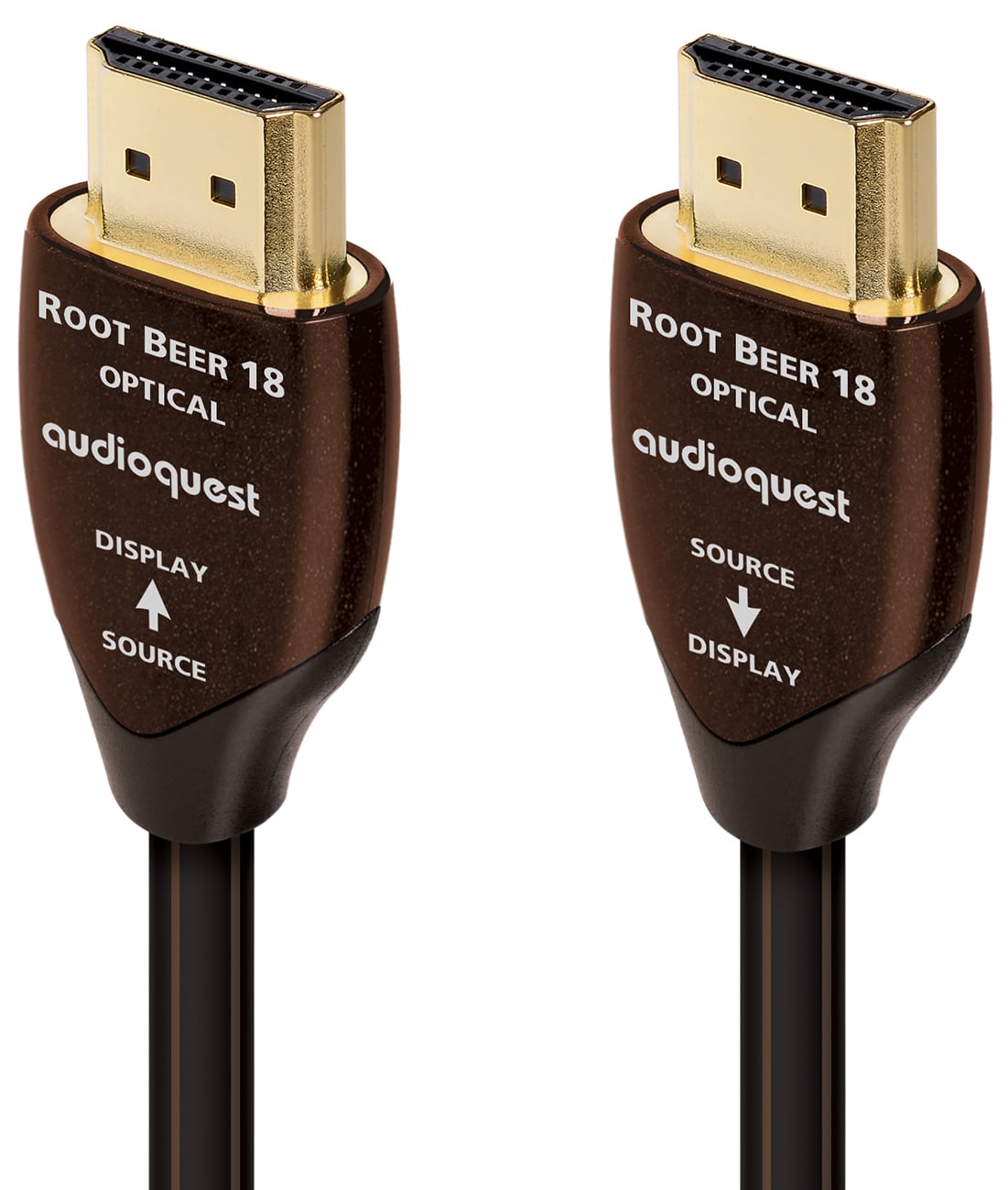 AudioQuest Root Beer 18 Active Optical 10 Meter (32.9 Feet) HDMI 2.1 Cable - HDMIROOTBEER10MACTIVE - image 1