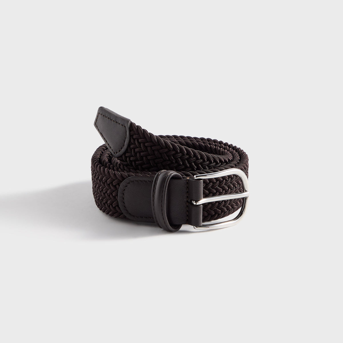 Anderson's Classic Stretch Woven Brown Belt - Brown