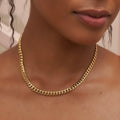 GLD Women Cuban Link Necklace in Yellow Gold - 5mm