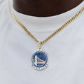 GLD Men Golden State Warriors Official NBA Logo Pendant